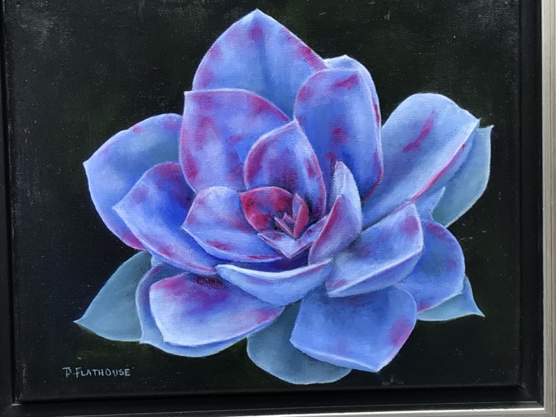 Blue Succulent by artist Pat Flathouse